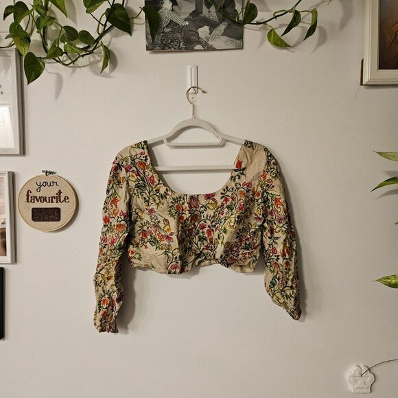 Chennur Silk Hand Painted Lehenga Blouse Set With Dupatta - Picture 2 of 12